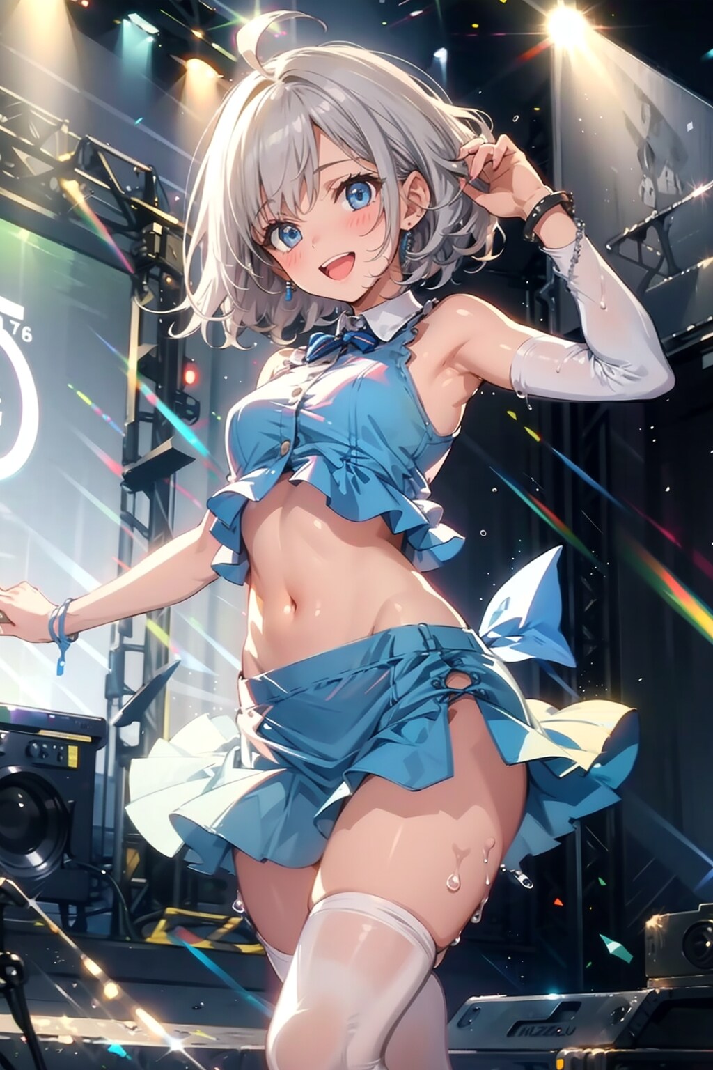 かわいい衣装でライブ