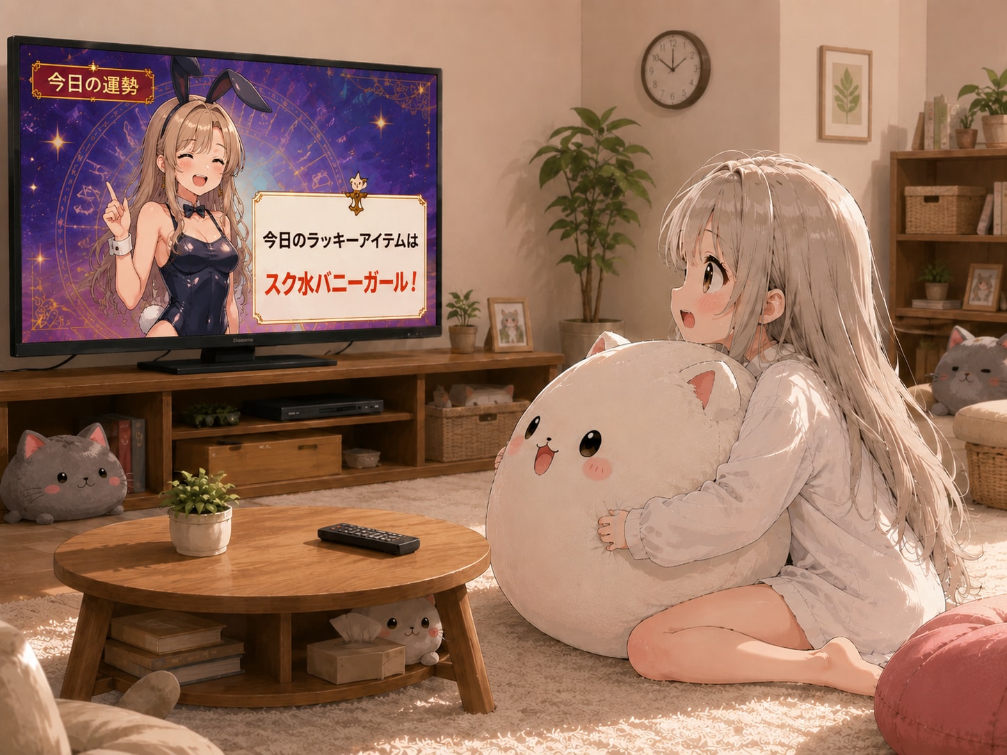 ネッコと大福、スク水バニーガール編