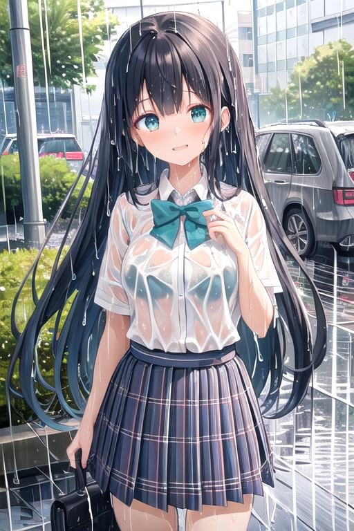 う～、びしょ濡れだよ～