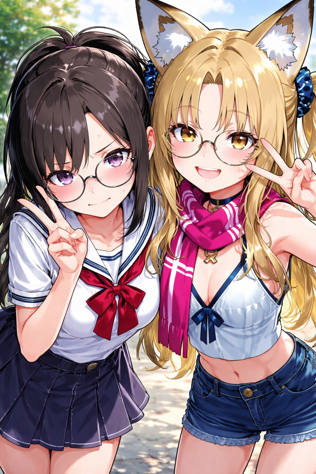 ミラさんとお揃い眼鏡2ショット！
