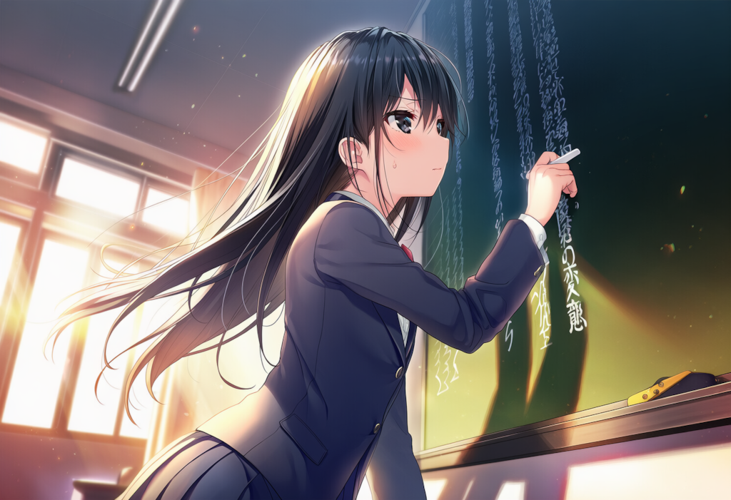 女子高生の黒板解答