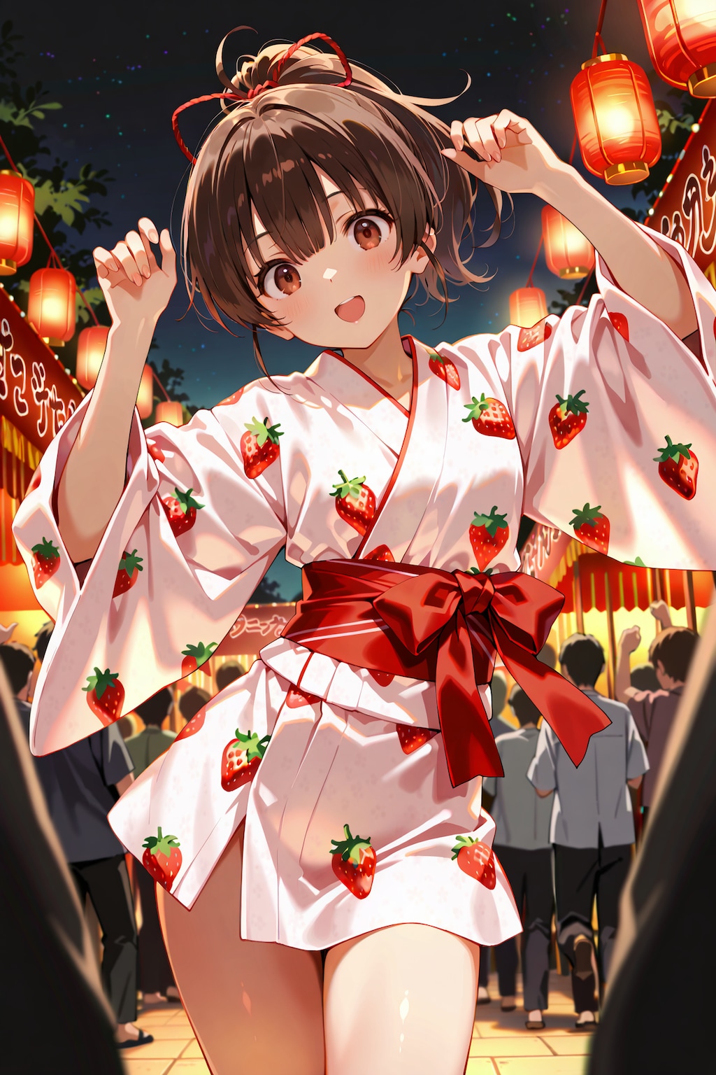 盆踊りとビール Y707