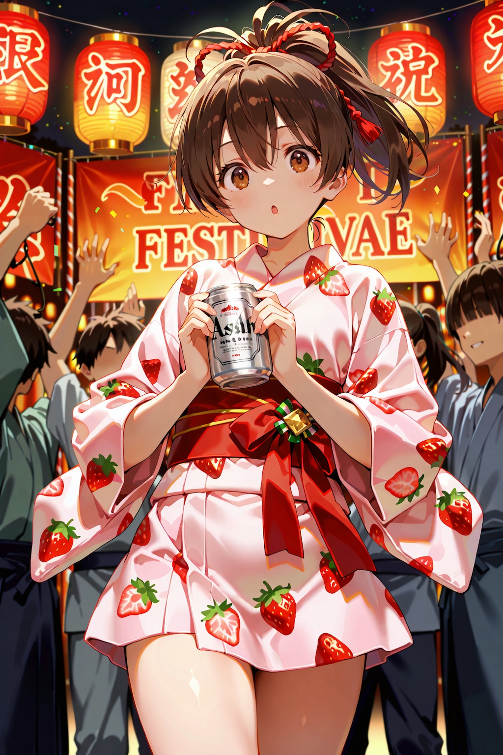 盆踊りとビール Y707