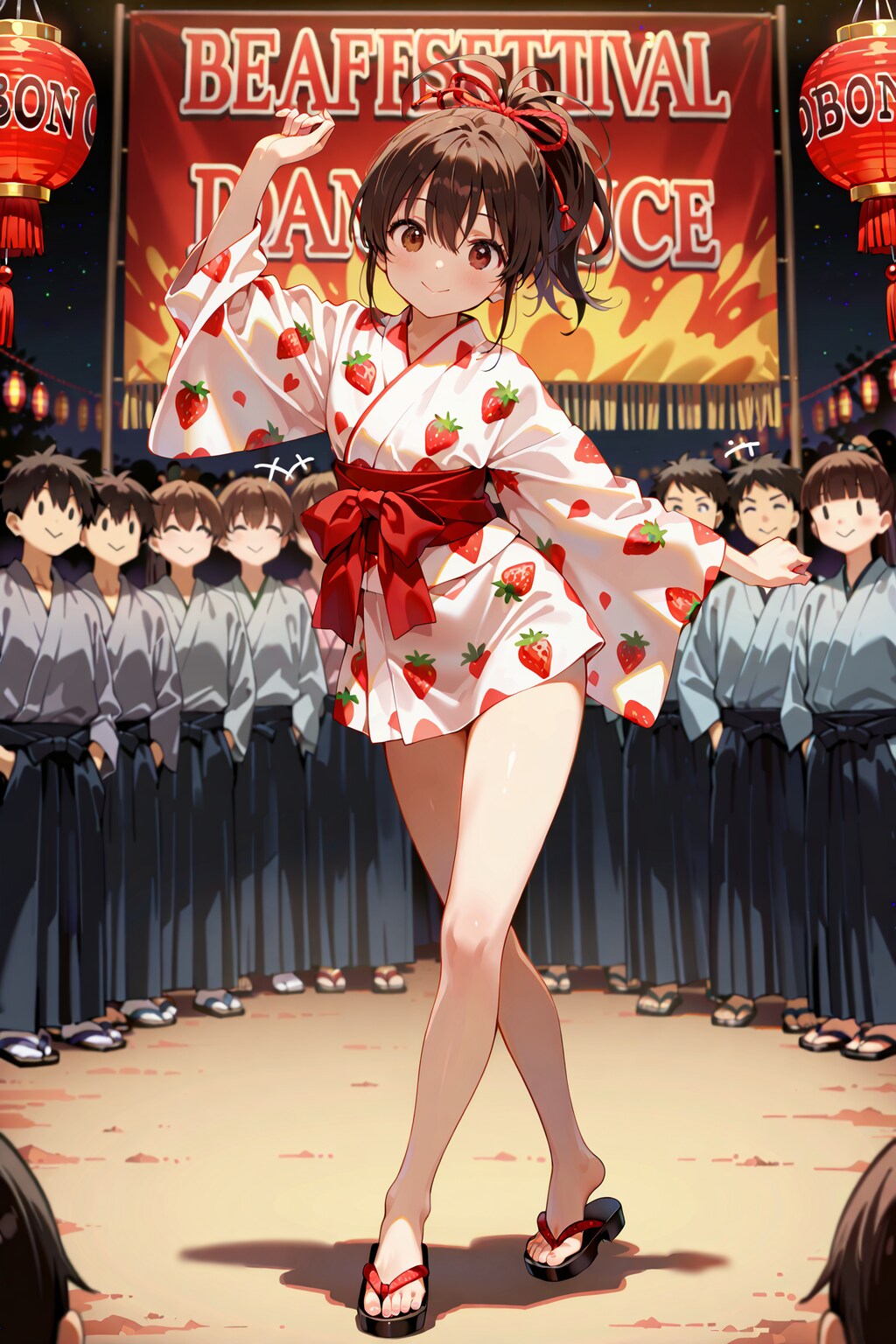 盆踊りとビール Y707