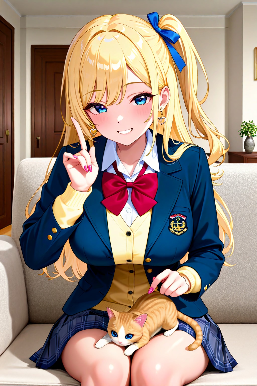 ナミちゃんと子猫 | の人気AIイラスト・グラビア