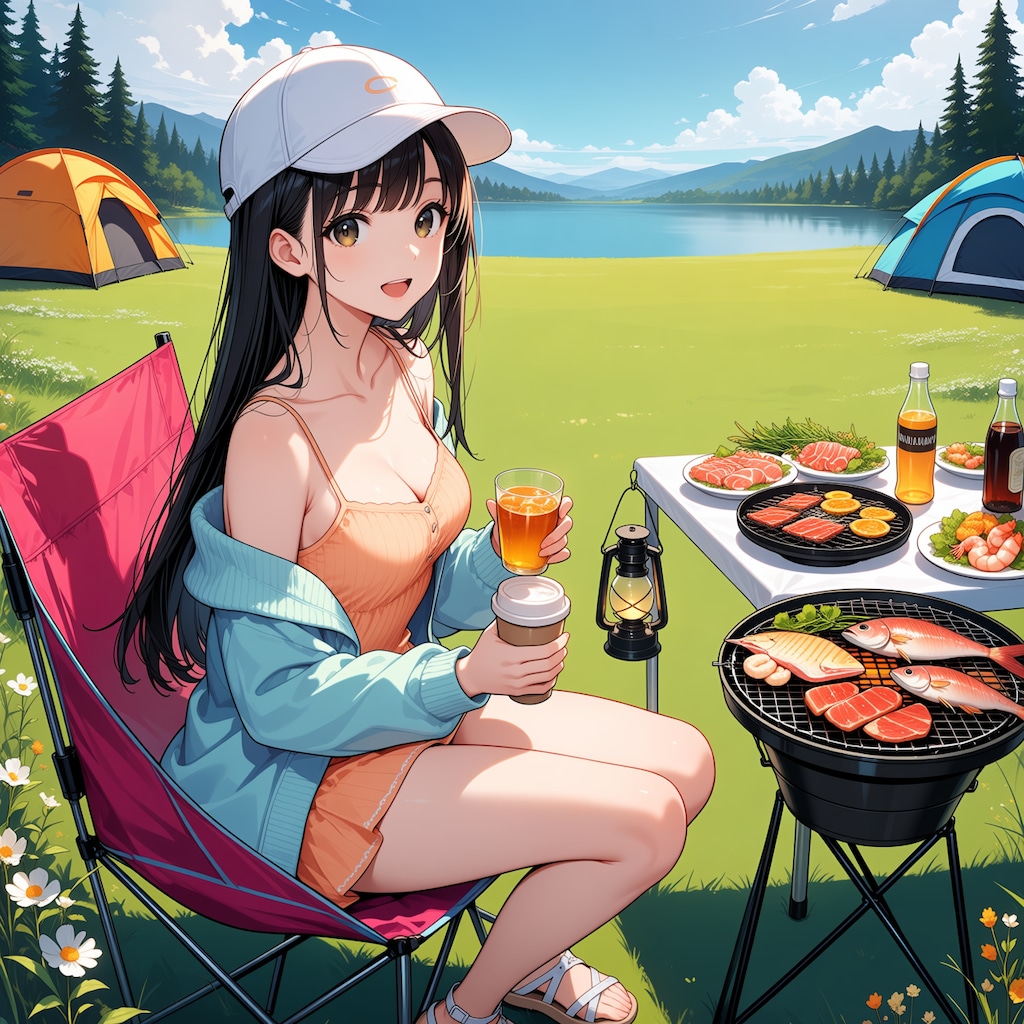 お肉、焼けましたよ、食べませんか？