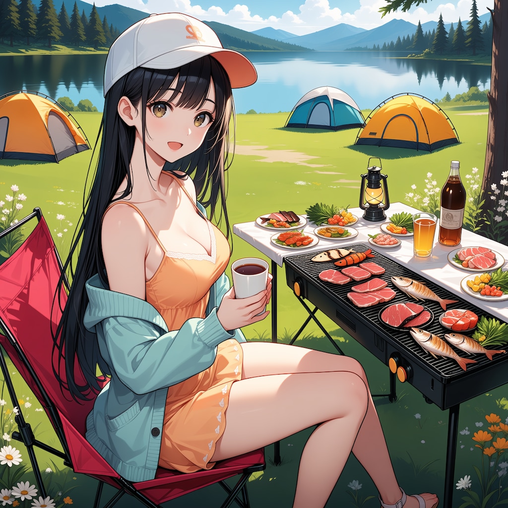 お肉、焼けましたよ、食べませんか？
