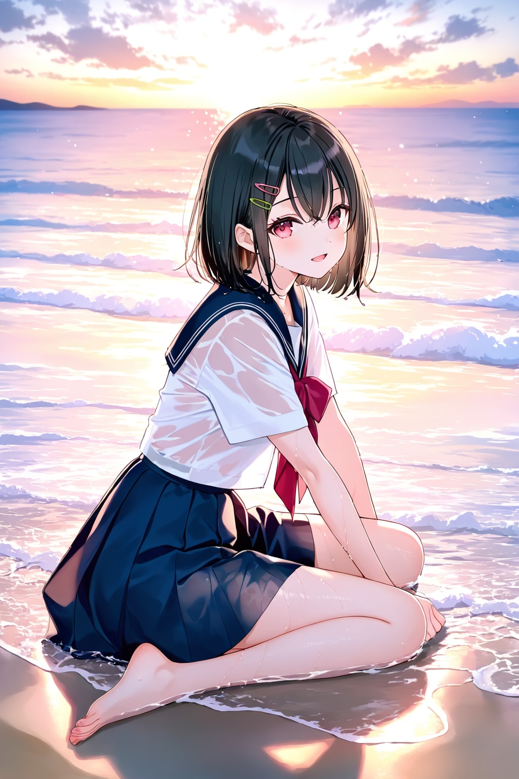 セーラー服と砂浜(LILAC)(47)
