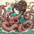 チビキャラ蛸と海女 8枚目