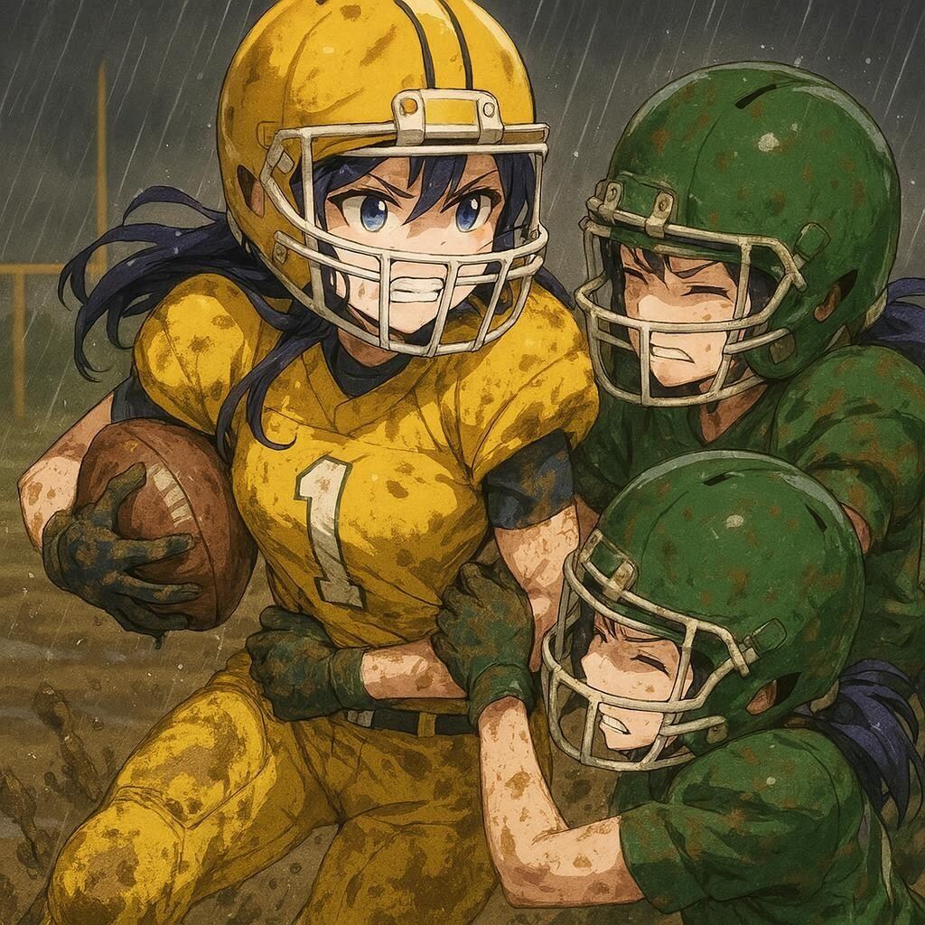 🏈泥まみれの女子アメフト 155