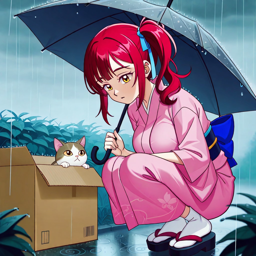 赤毛ちゃん　傘