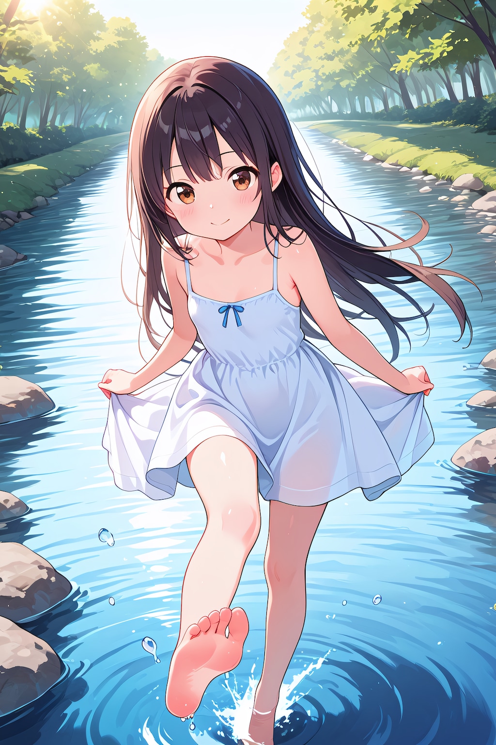 水辺でひょいっ