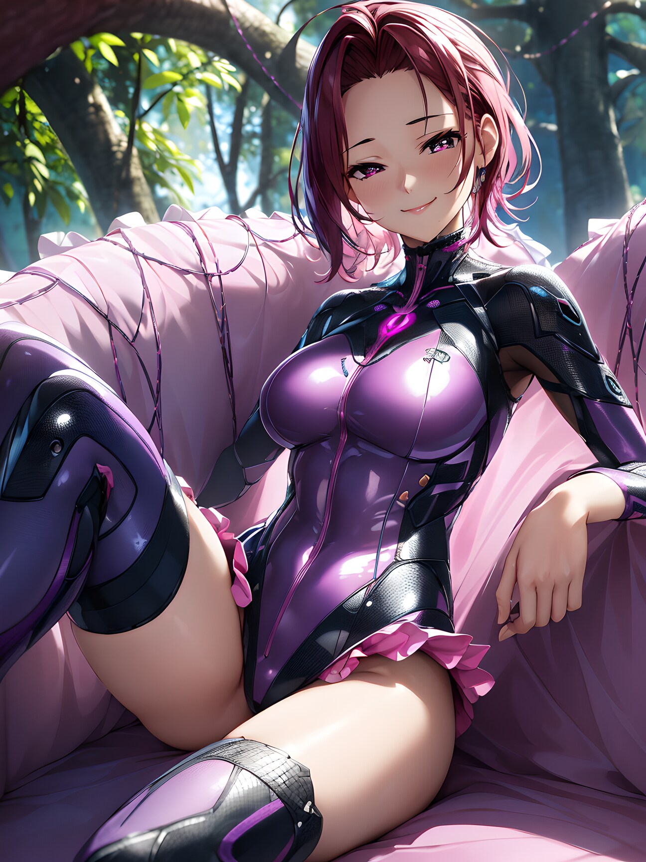 森の中に突如現れた謎の妖艶な美女