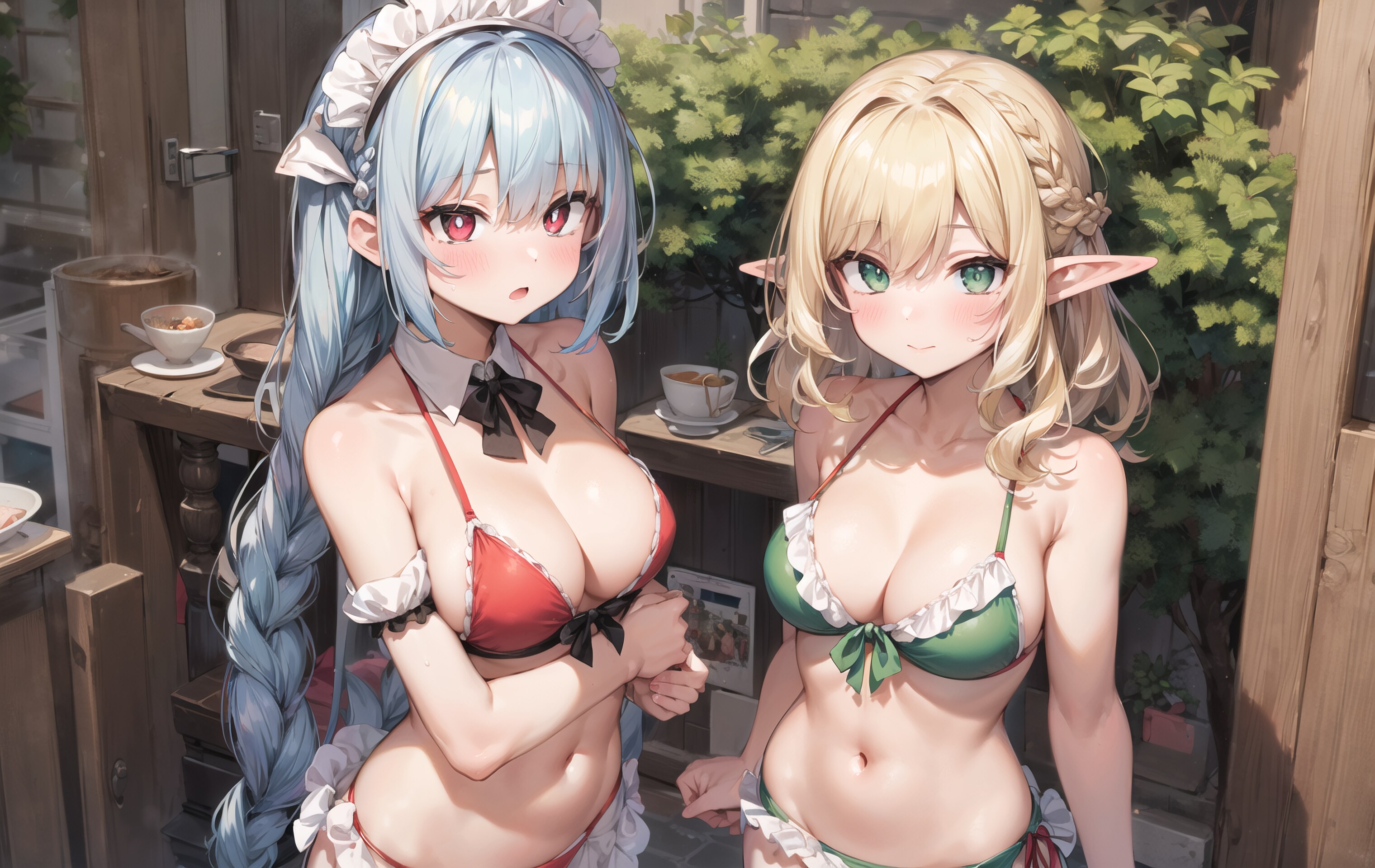 ６月お礼・メイドさん＆エルフちゃん