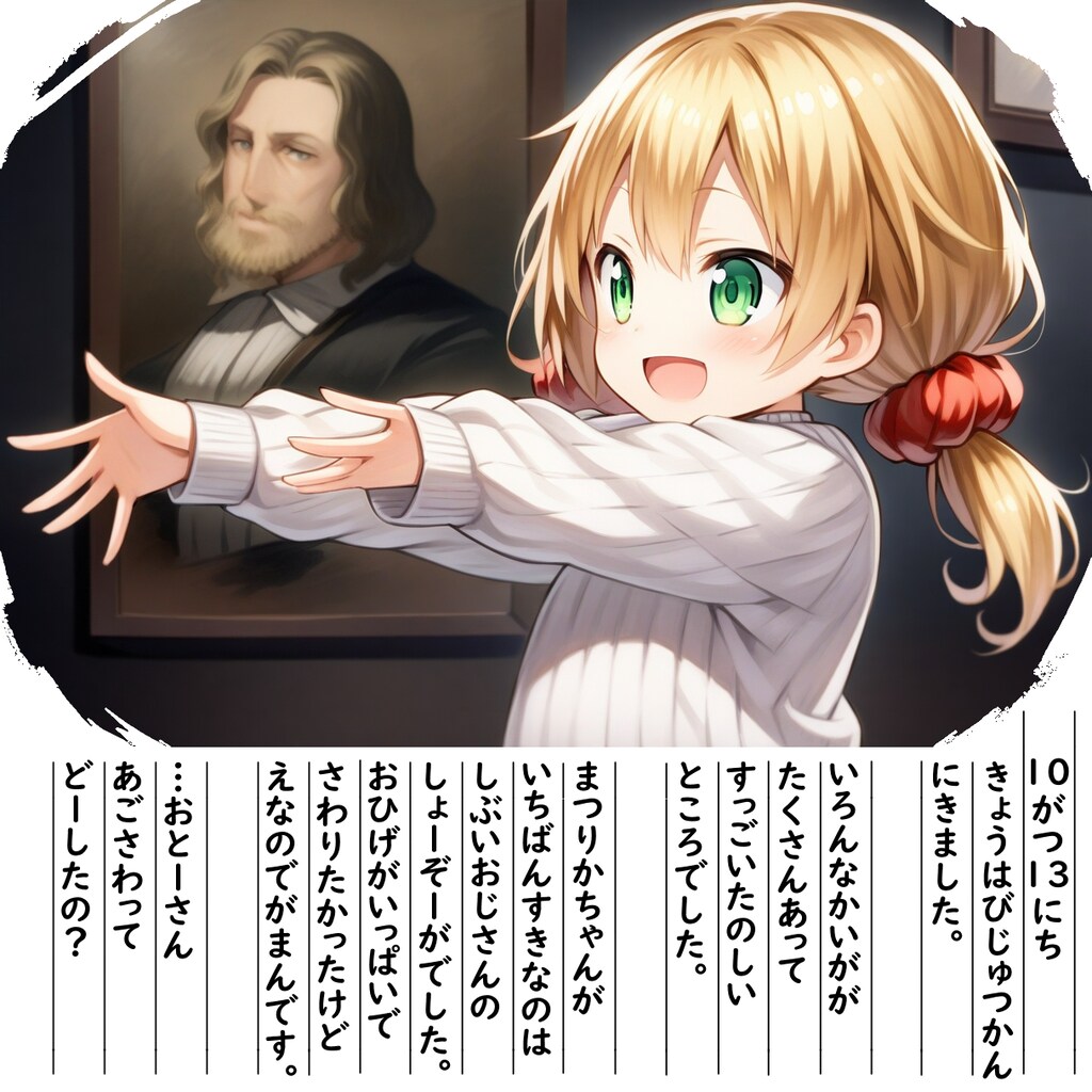 【絵日記】びじゅつかんしょーです