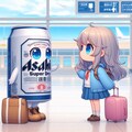 空港でのビール缶と小さな女の子 5枚目