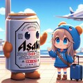 空港でのビール缶と小さな女の子 8枚目
