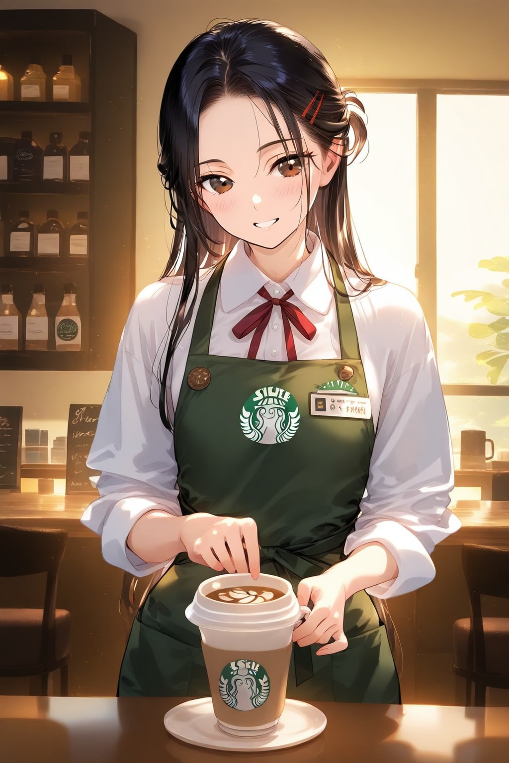 カフェでバイト〜黒髪ちゃん〜