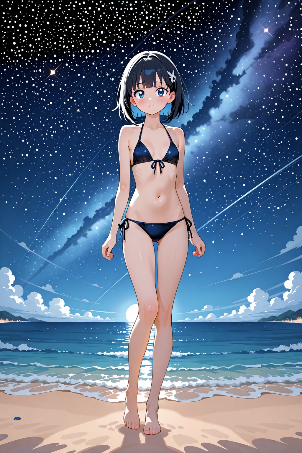 星空とビーチ