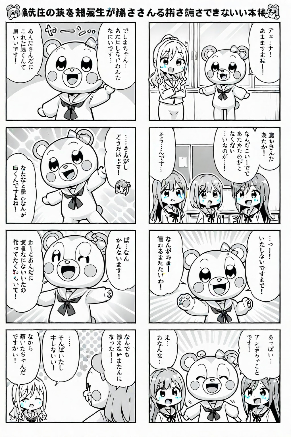 動物女学生の萌え漫画