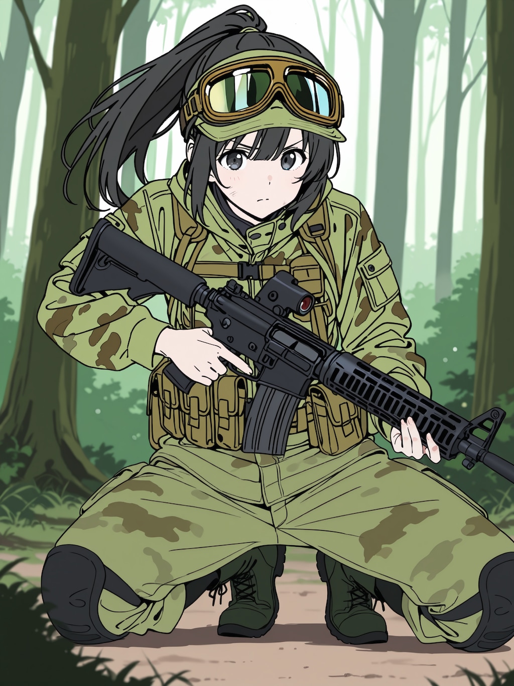 軽い気持ちで始めたサバゲーにハマってしまった女の子