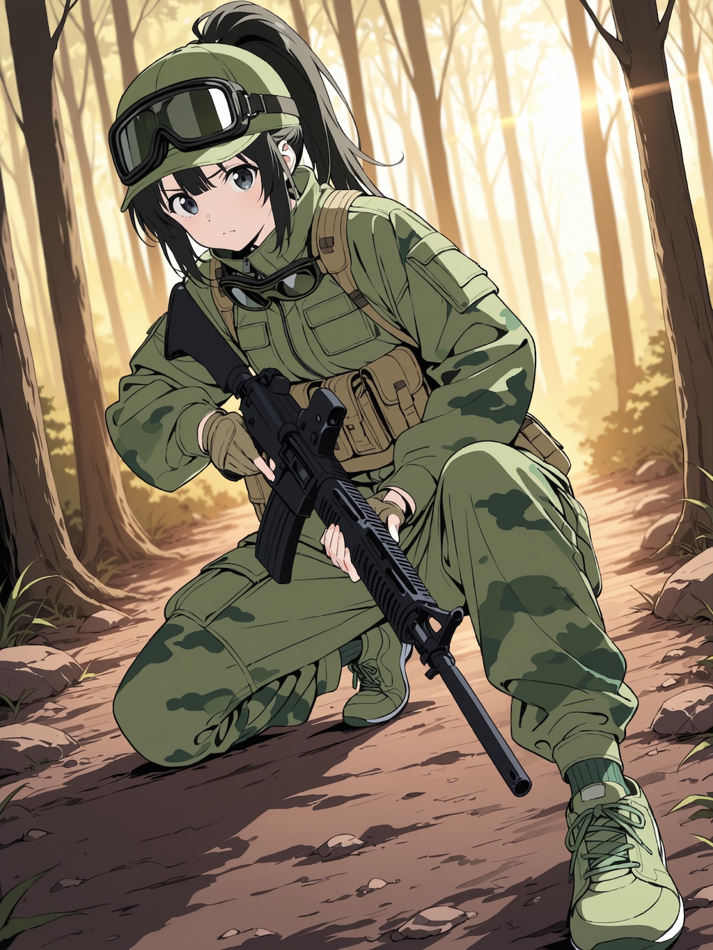 軽い気持ちで始めたサバゲーにハマってしまった女の子