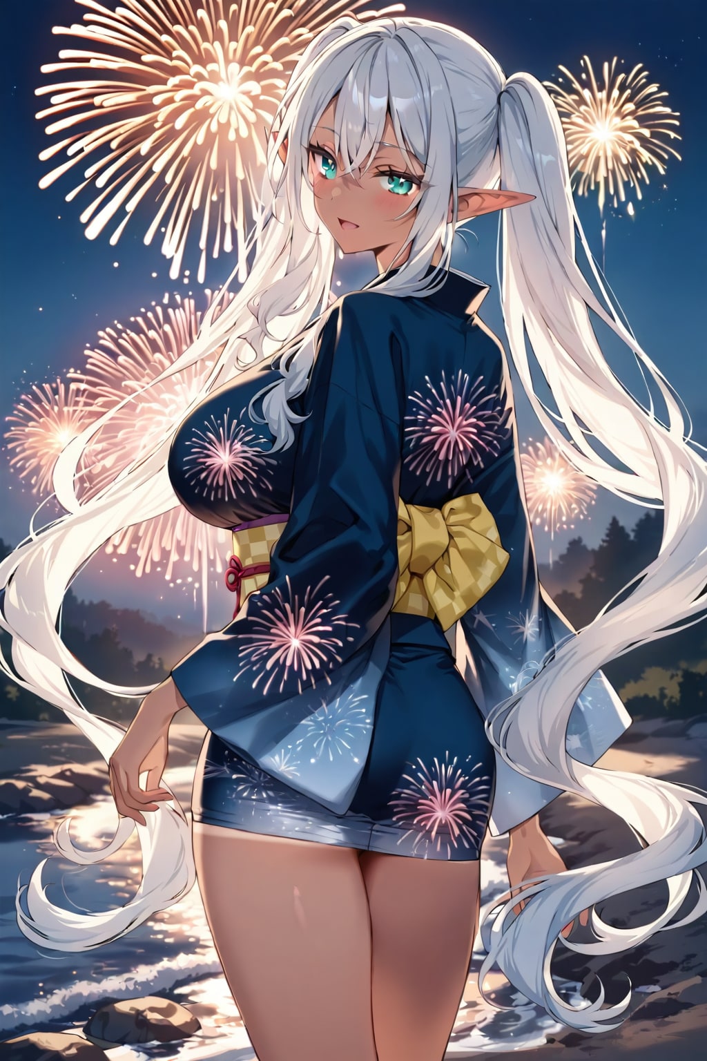 浴衣のエルフ