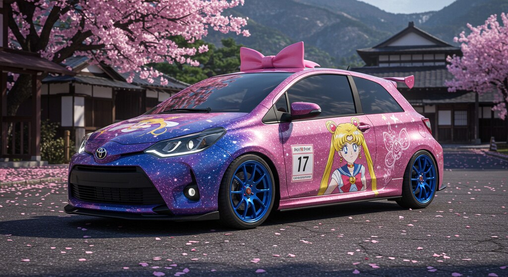 セーラームーン痛車ヤリス