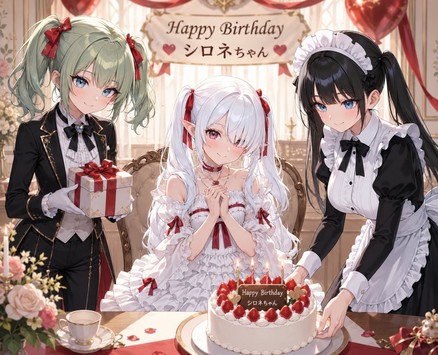 【ＦＡ】シロネちゃんにお祝い🎂 | の人気AIイラスト・グラビア