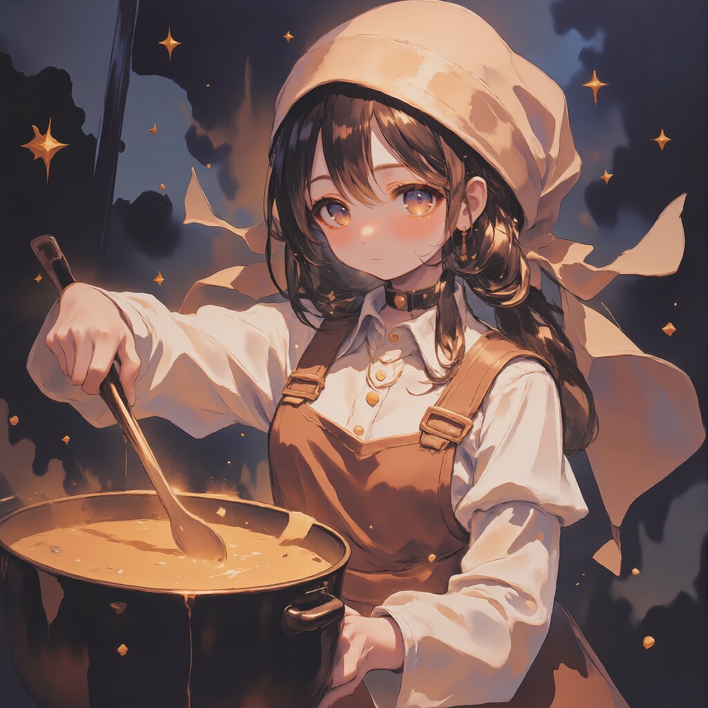 料理をしている女の子 2