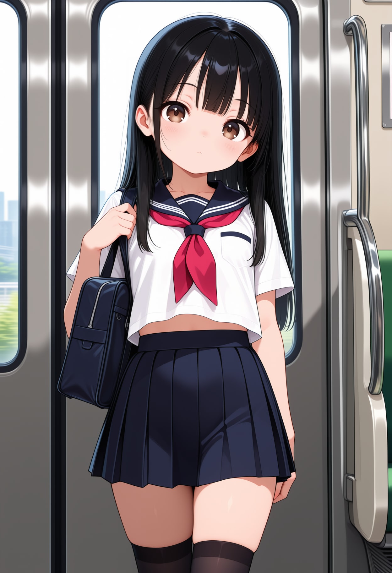 電車の向かいで