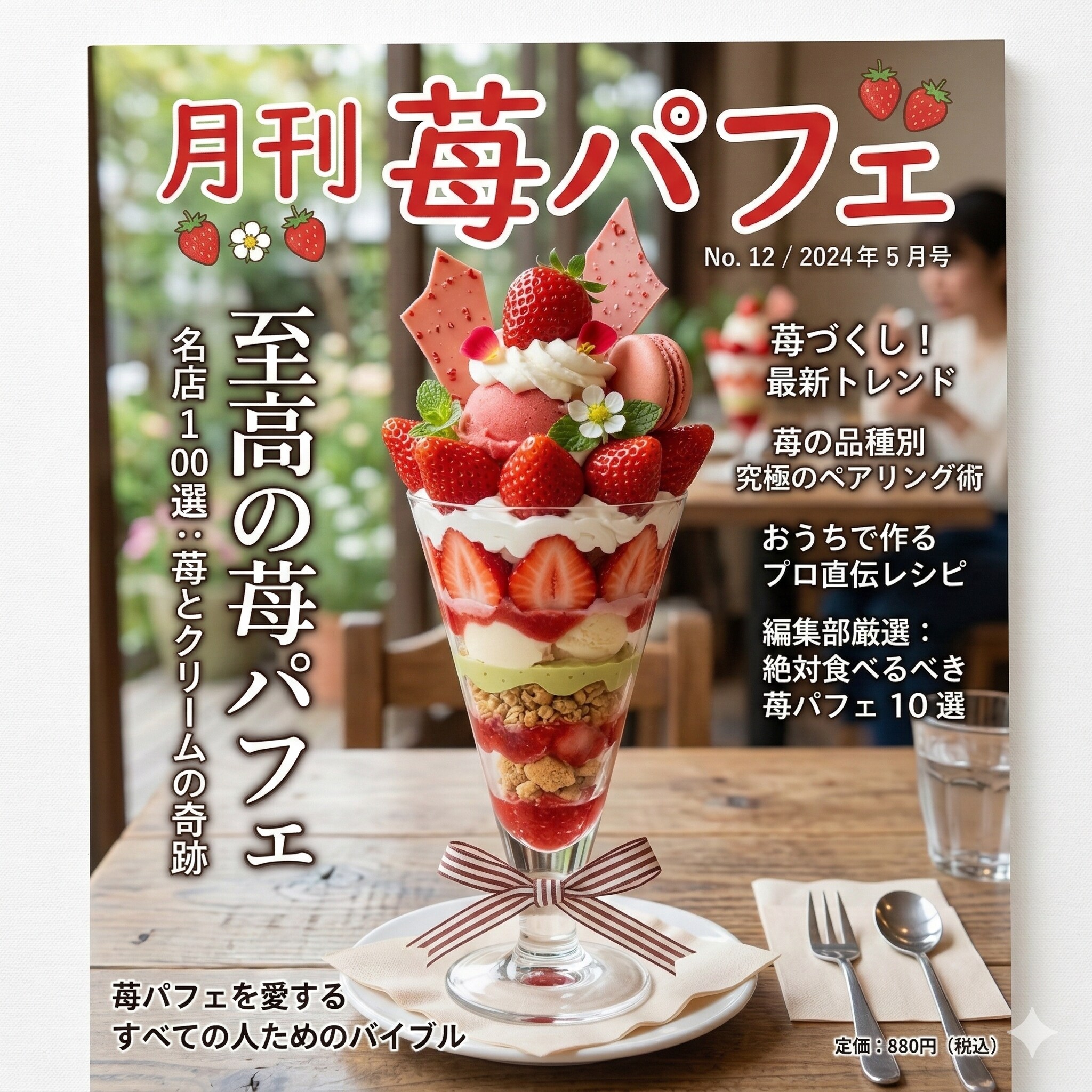 月刊　苺パフェ