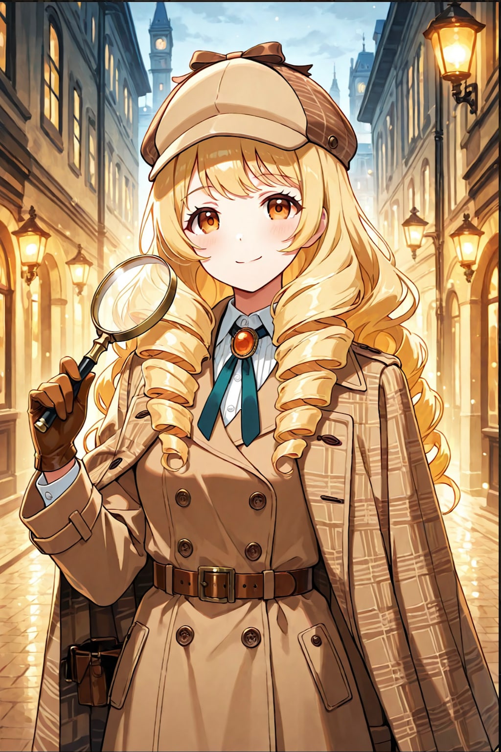 灯りの街と探偵の微笑み