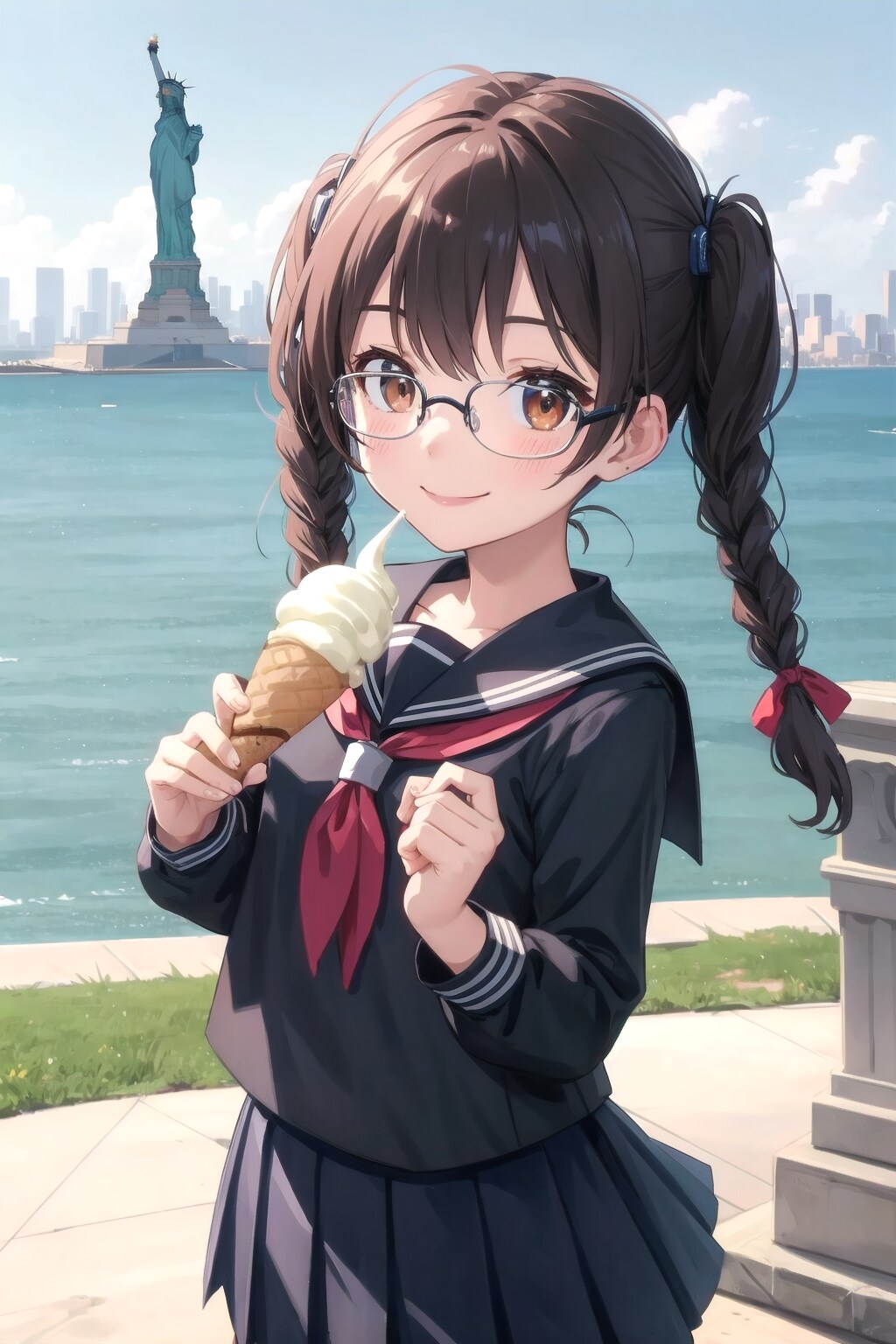 委員長ちゃんと自由の女神