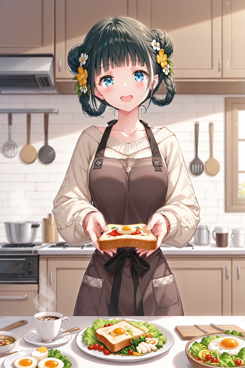 おだんごちゃん🍡✨と朝ごはん🍚✨　12/19 | の人気AIイラスト・グラビア