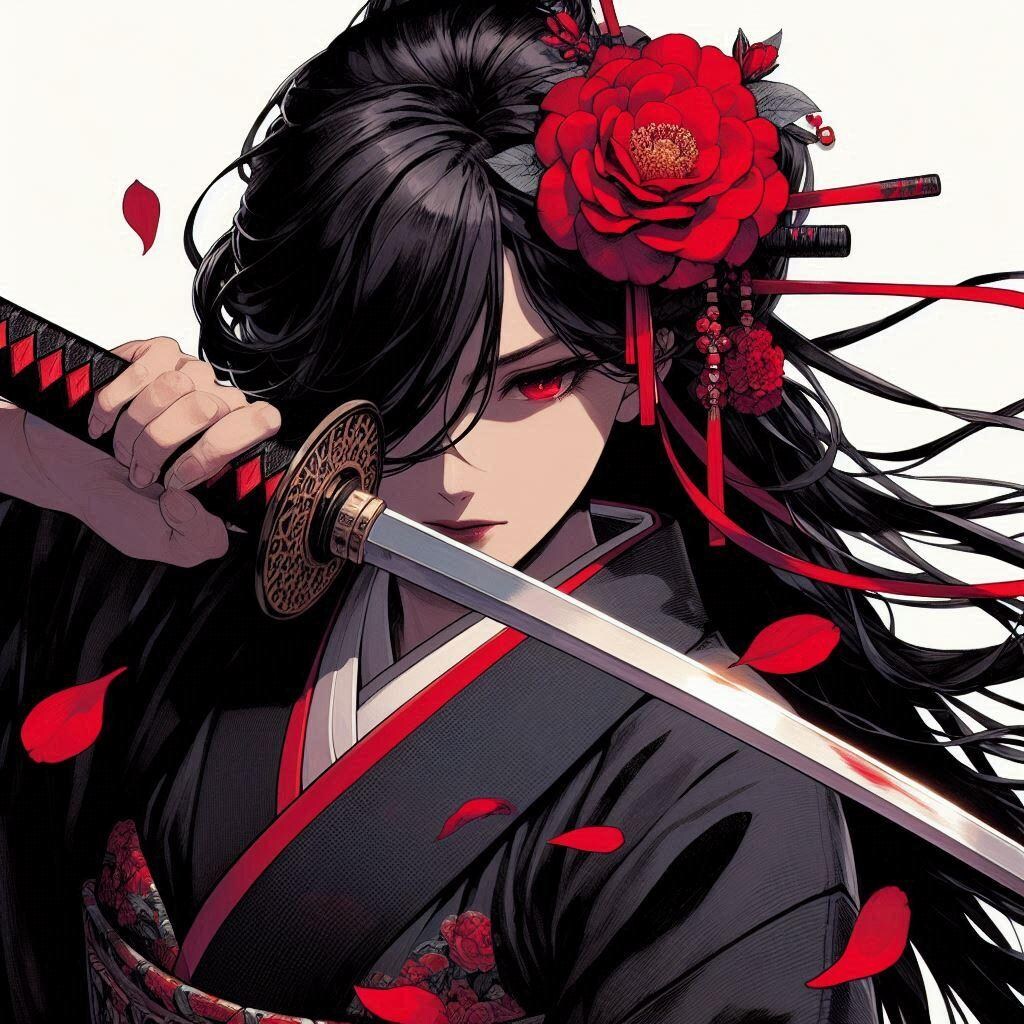 黒髪の女侍さん３５２