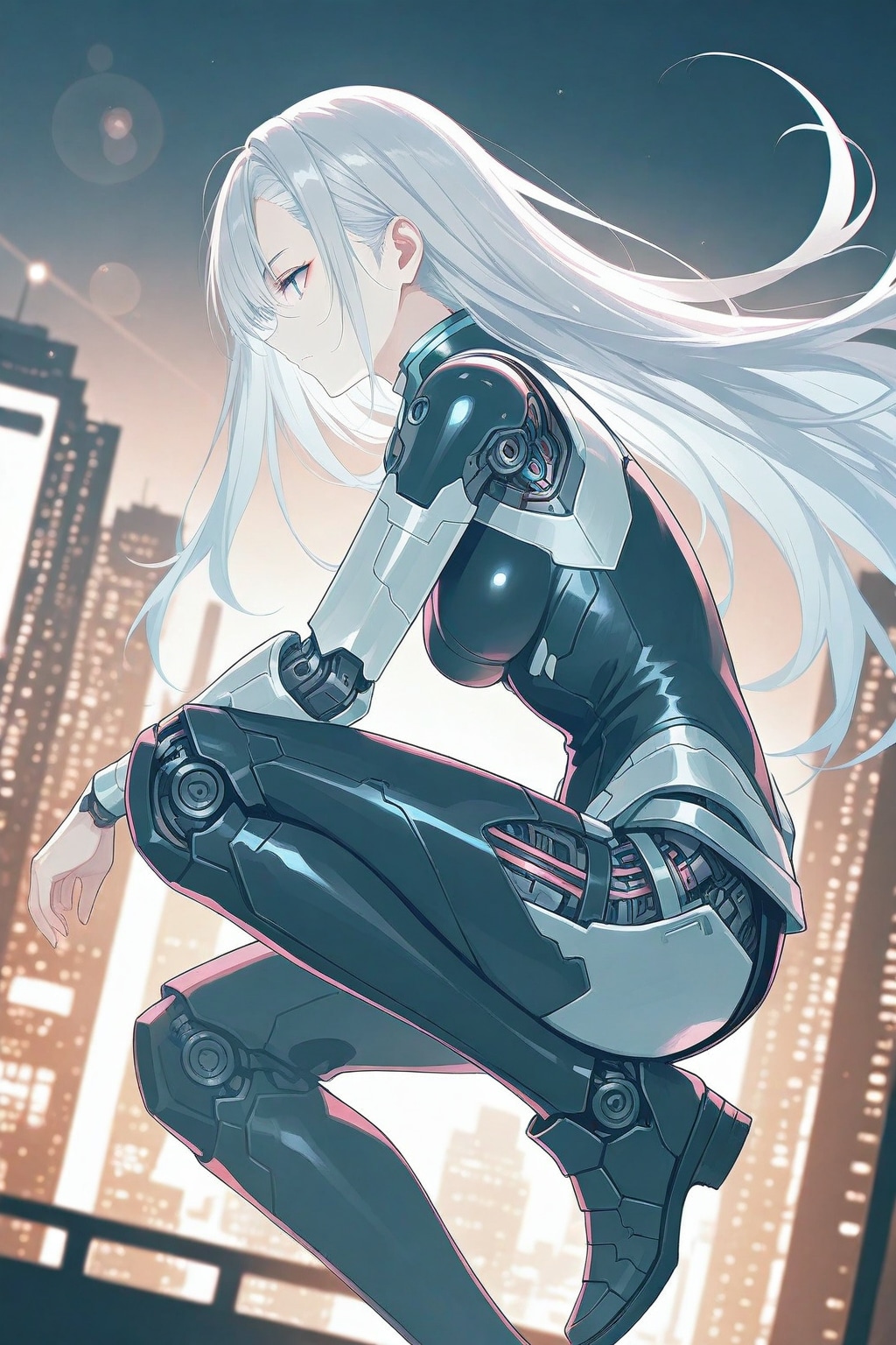 銀髪のサイボーグ淑女