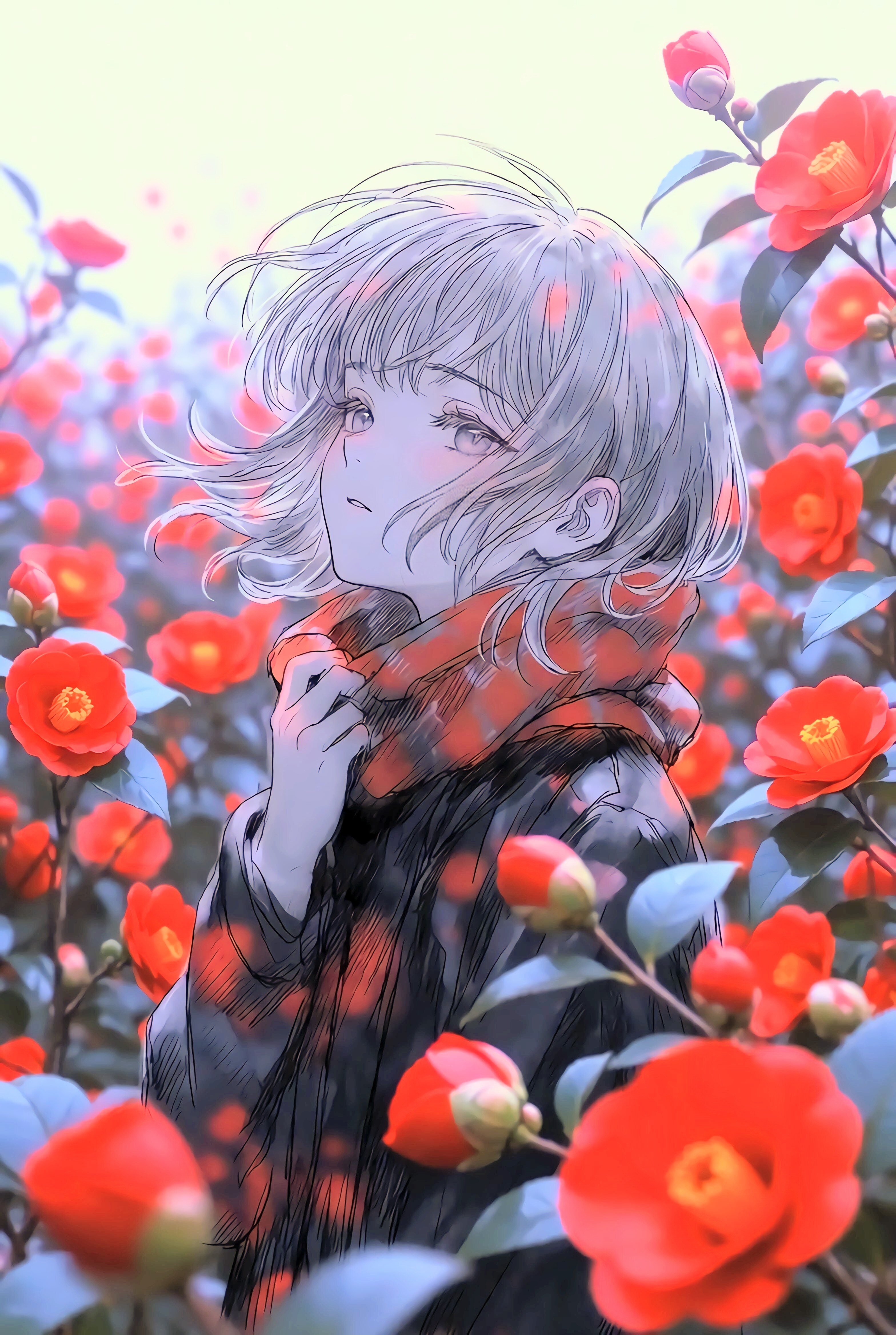 椿の咲く場所で | の人気AIイラスト・グラビア