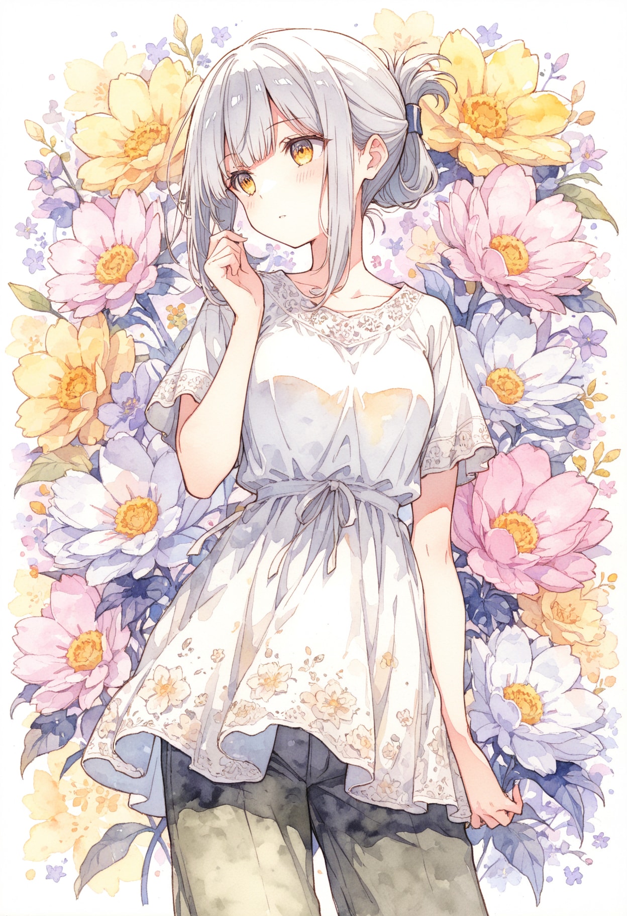 看板娘　flowers