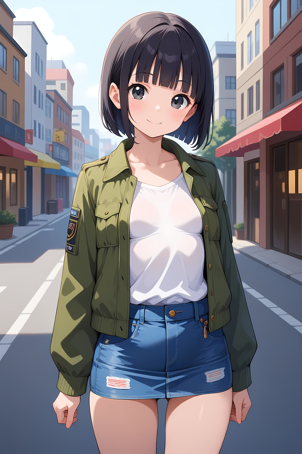 髪型衣装交換、綾→美冬