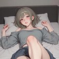 寝転ぶ女子 4枚目