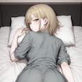 寝転ぶ女子 3枚目