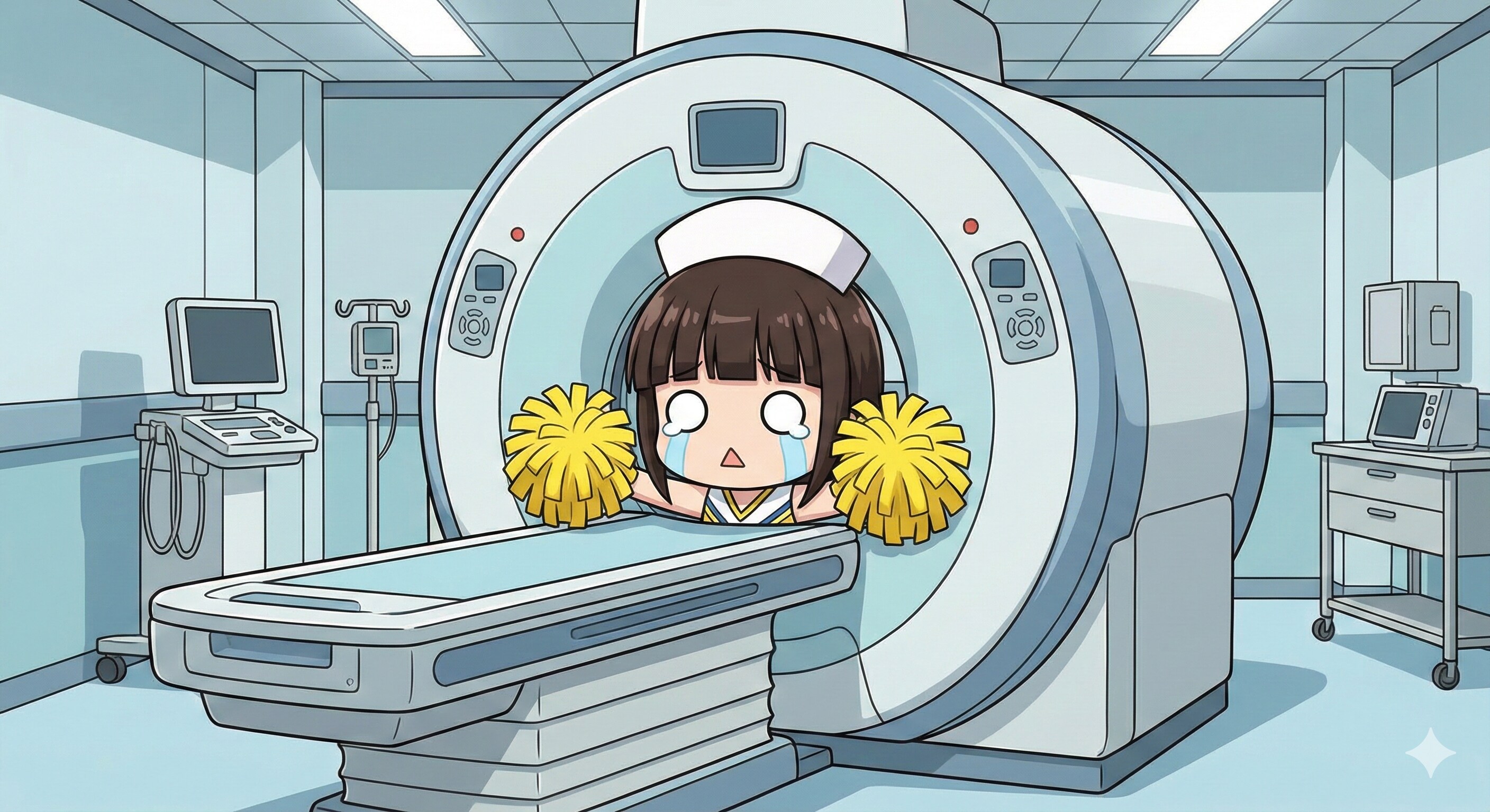 チア衣装が砂鉄入りでMRIにくっついちゃったナース奏音ちゃん