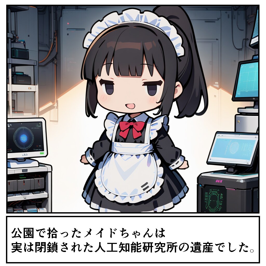 AI絵本「AI野良メイドのバーチャル喫茶店～１テラバイトの真心～」