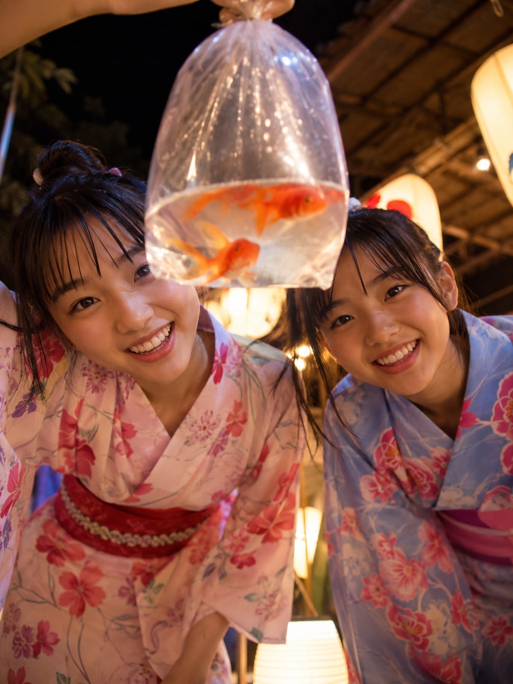 健全に金魚すくい