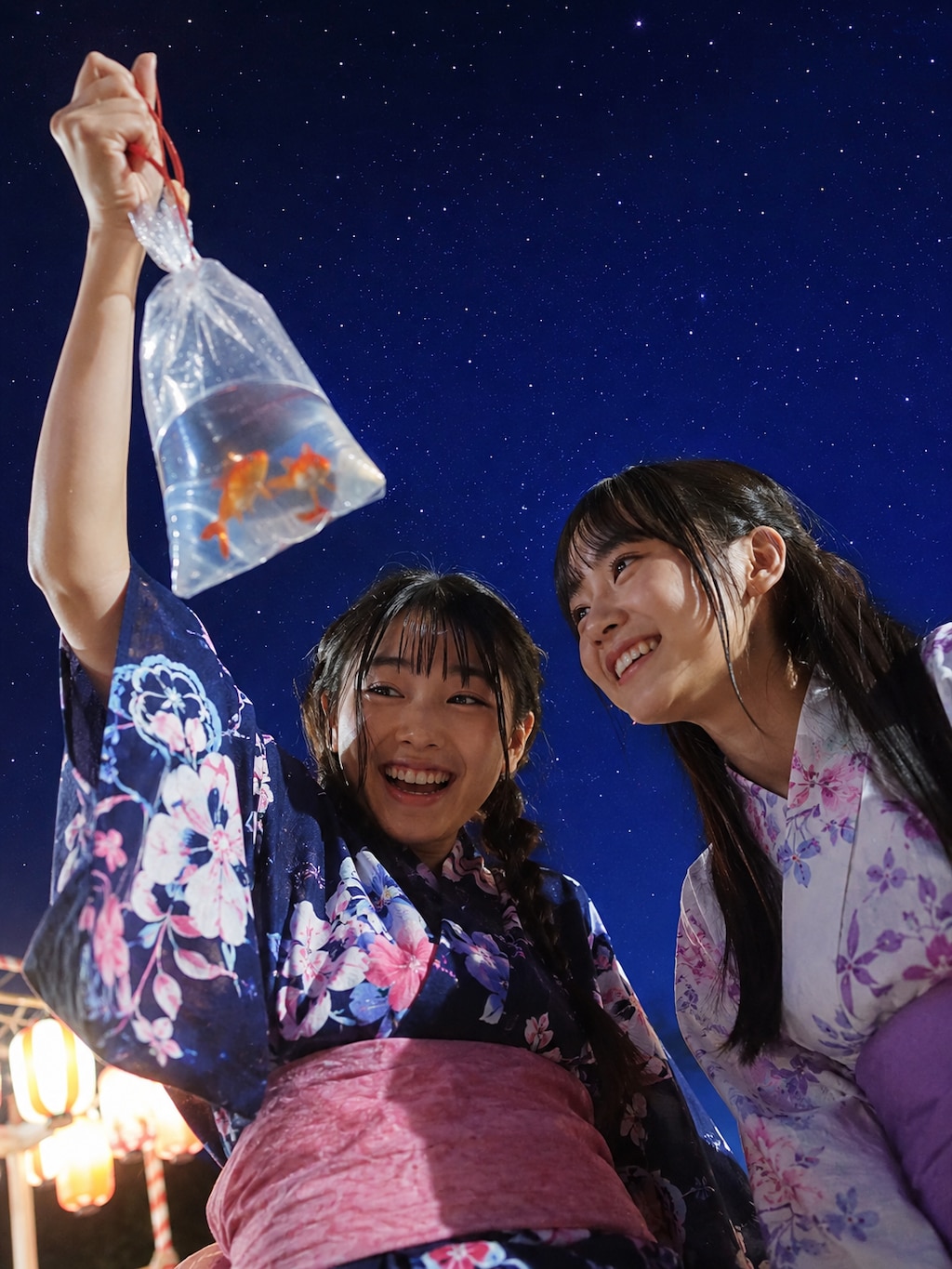 健全に金魚すくい