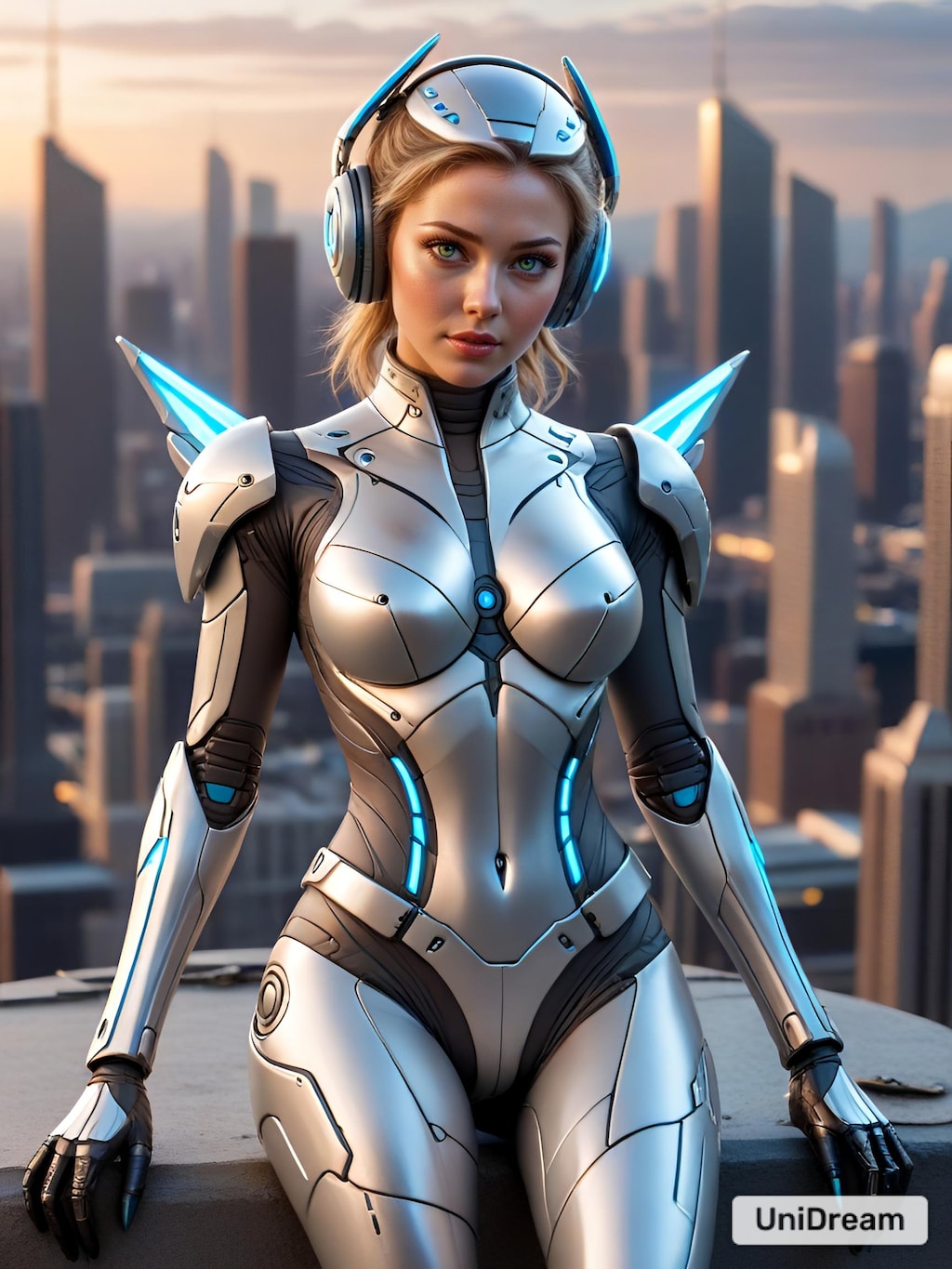 屋上のEXOスーツ写真