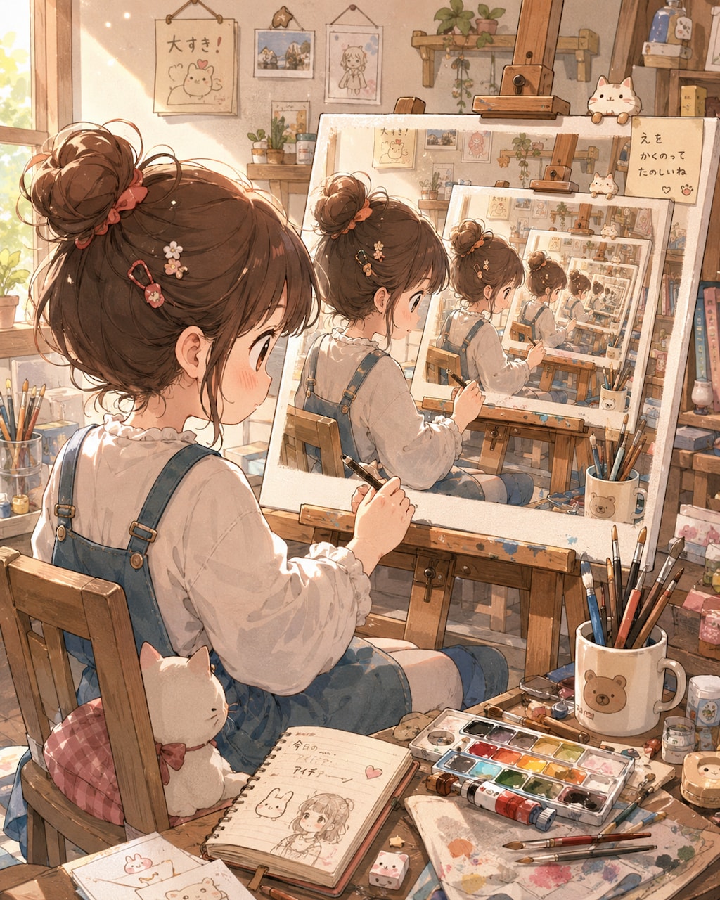 絵を描く女の子