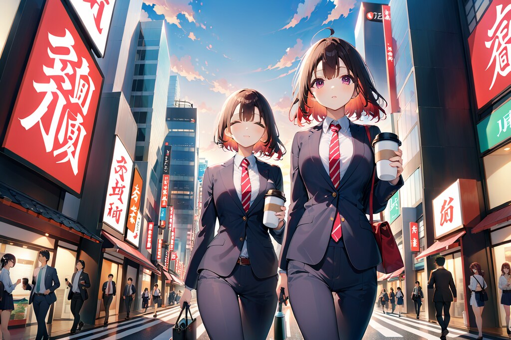 コーヒー片手に