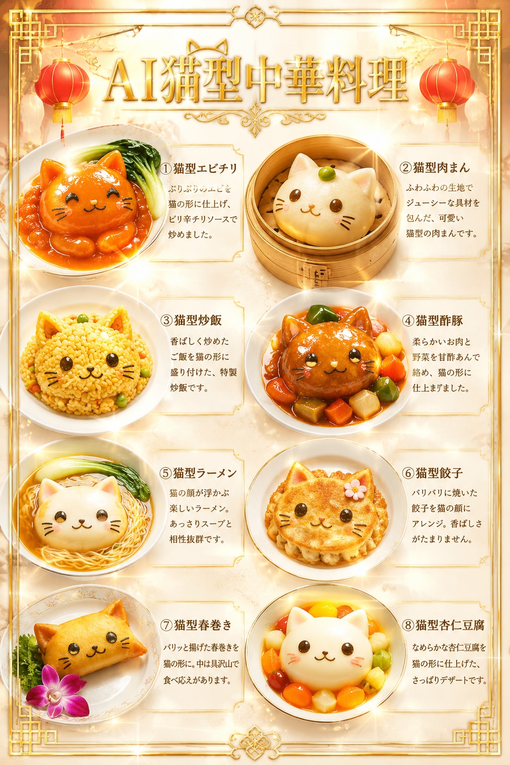 AI猫型中華料理